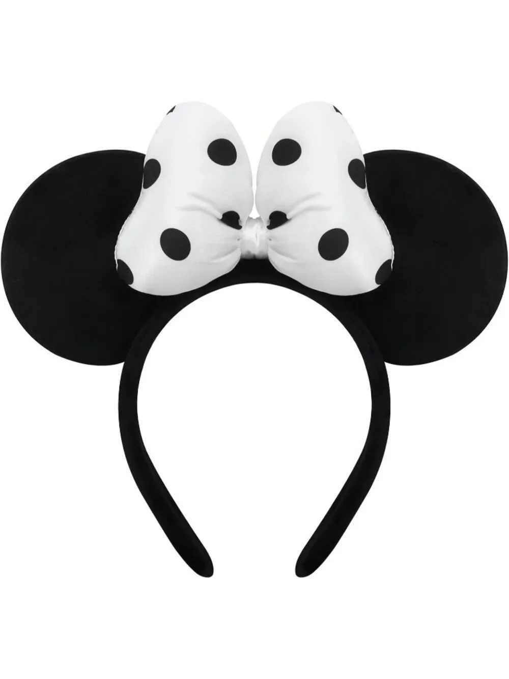Women Black Polka Dot Bow Mickey Mouse Headband for Cosplay